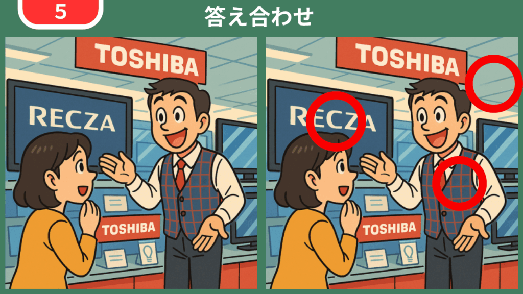 テレビ売り場でREGZAを選ぶお客さん 答え合わせ