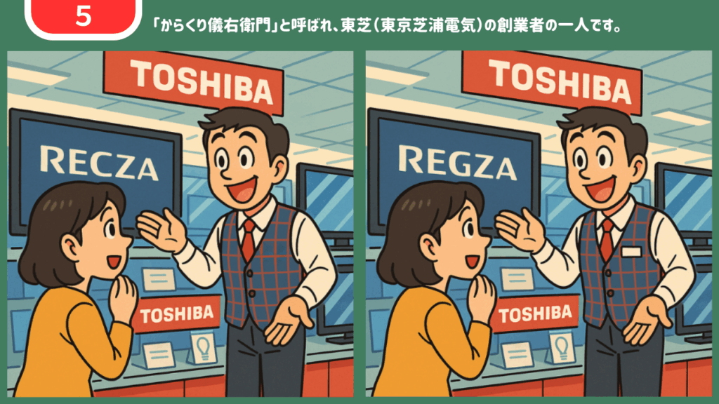 テレビ売り場でREGZAを選ぶお客さん