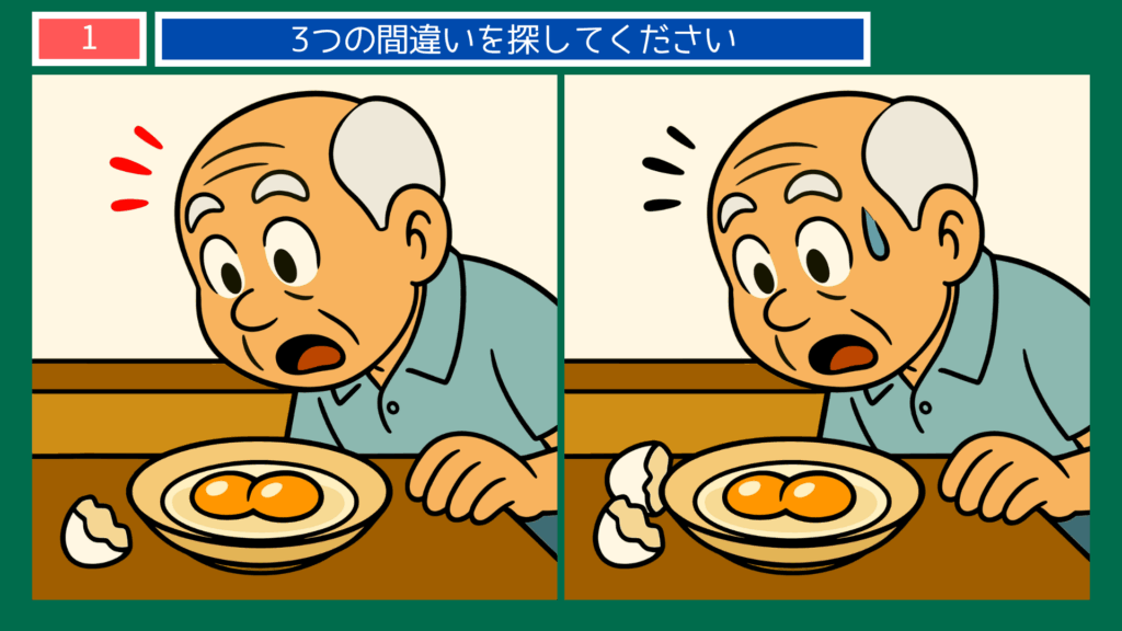 間違い探しクイズ｜家族ですき焼きを囲む冬の食卓イラスト