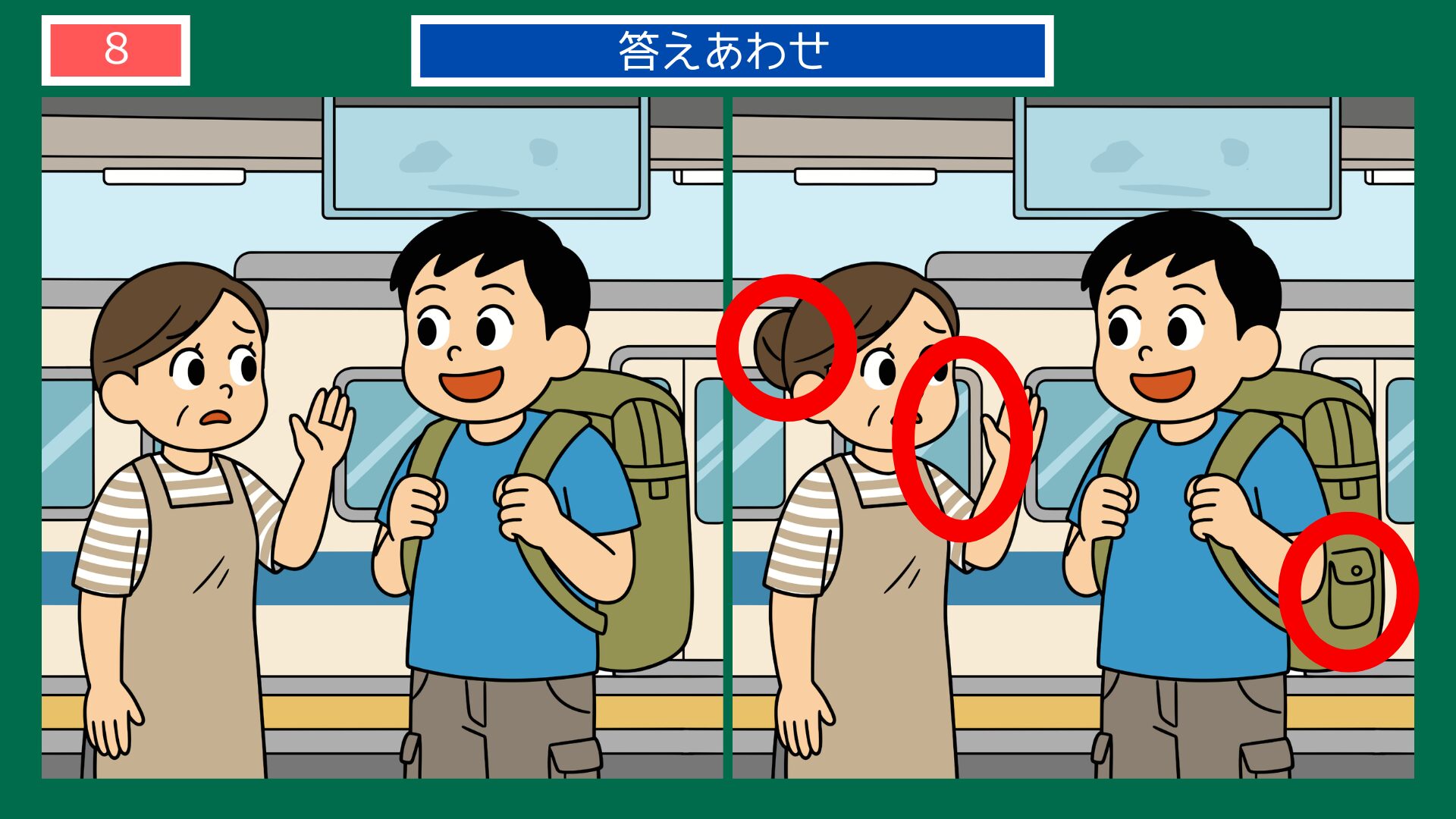 可愛い子には旅をさせよの間違い探し答え