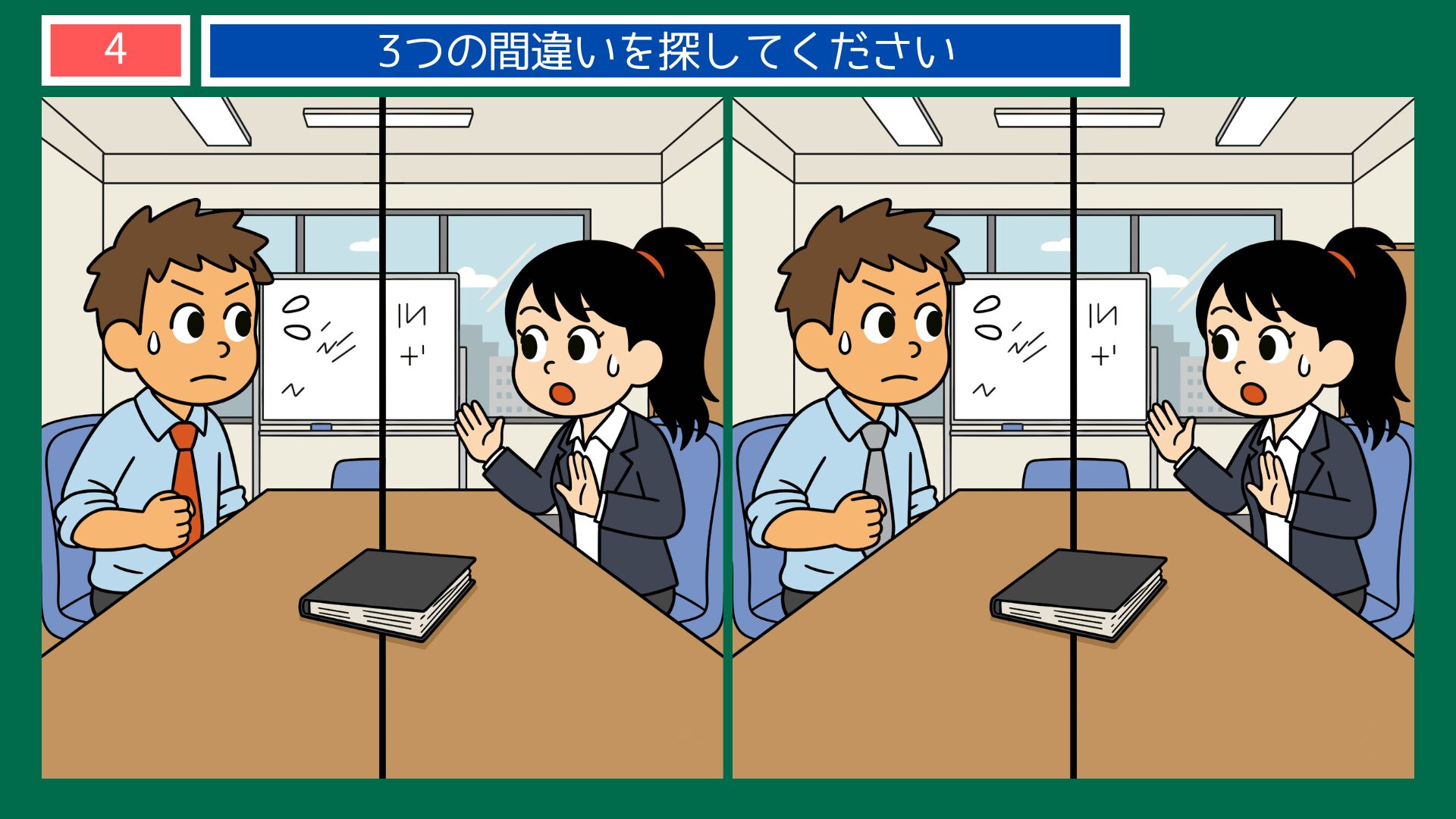 議論百出の間違い探し問題