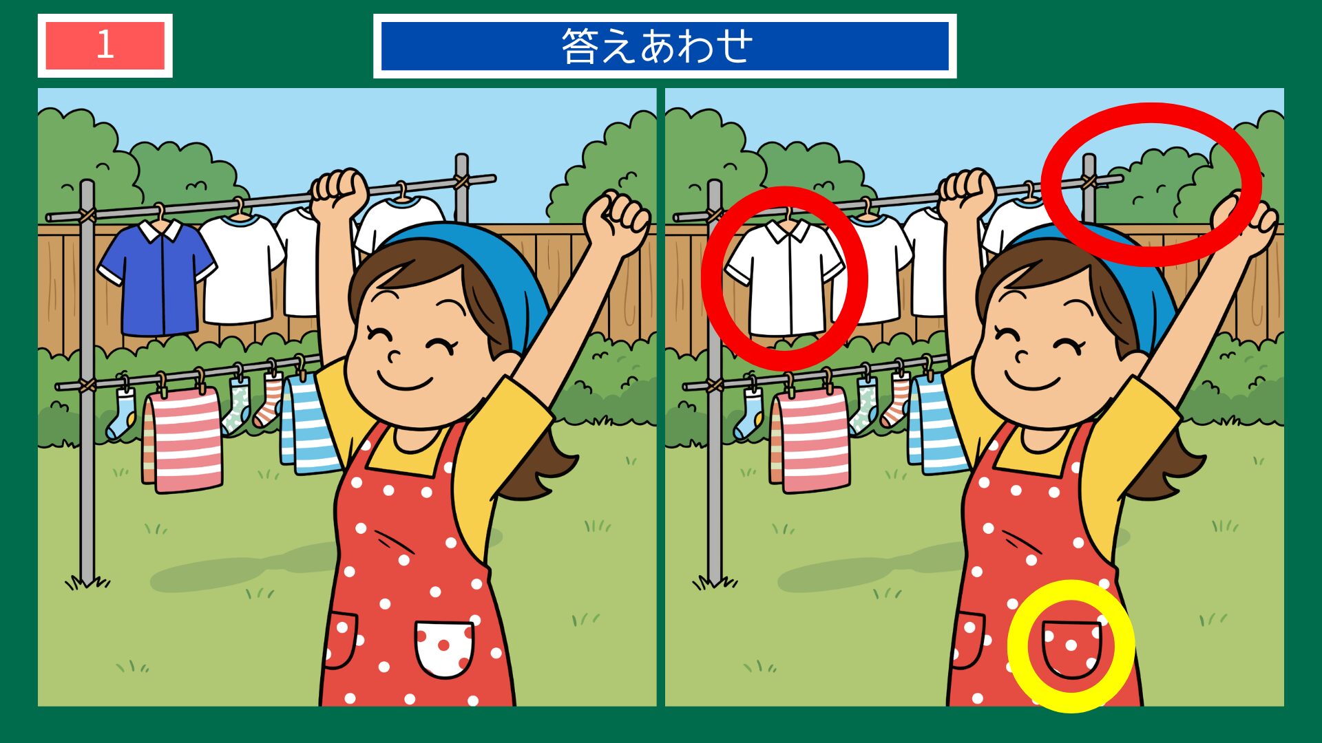 お天道様が見ている 間違い探し 答え