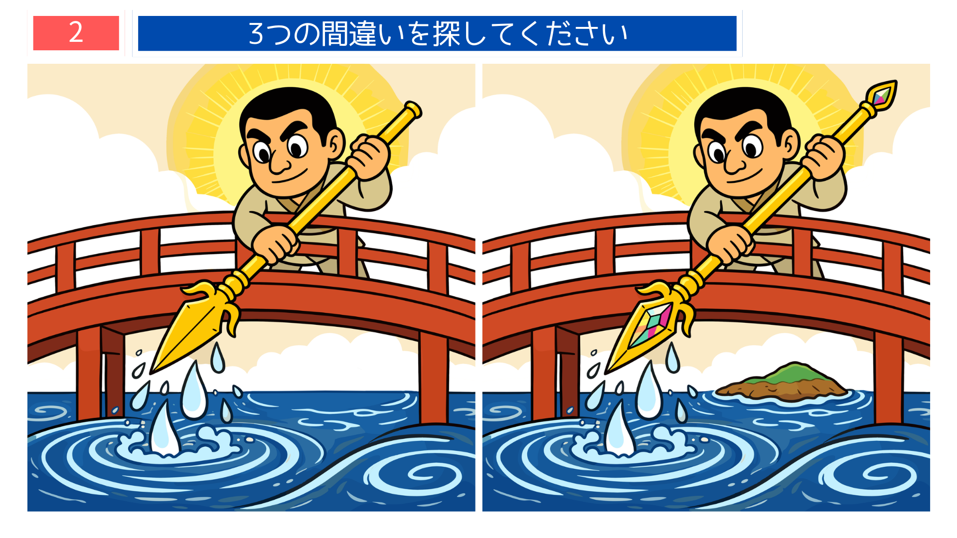 国生み神話・イザナギの矛テーマの間違い探し第2問