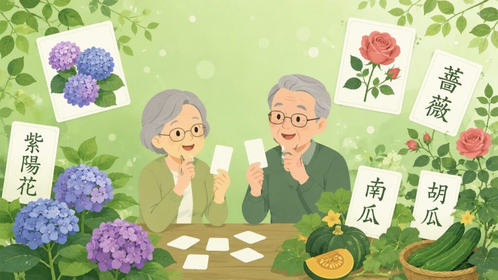 6月の植物漢字読みクイズ 高齢者向け無料プリント｜デイサービスのレクに