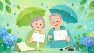 梅雨ことわざ穴埋めクイズ 高齢者向け無料プリント｜デイサービスのレクに