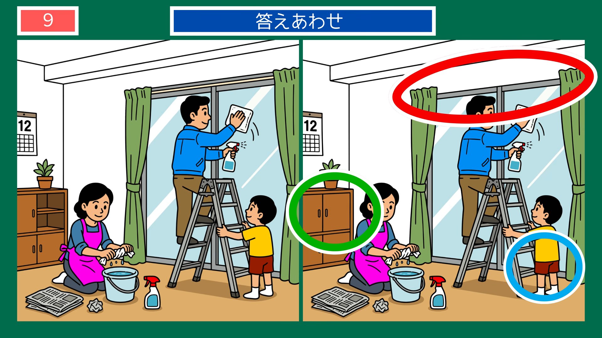 くらしの間違い探し 第9問 年末の大掃除の答え