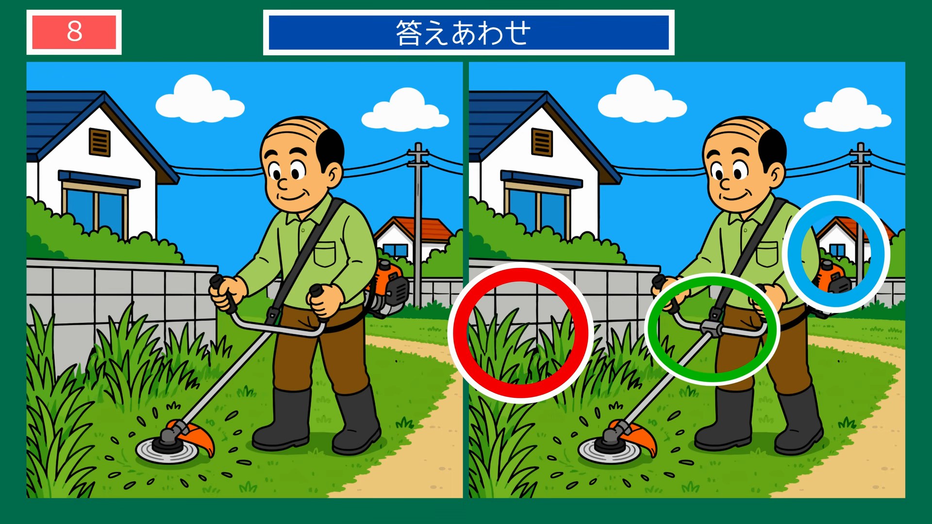 肩かけ草刈り機でお庭の手入れ の答え