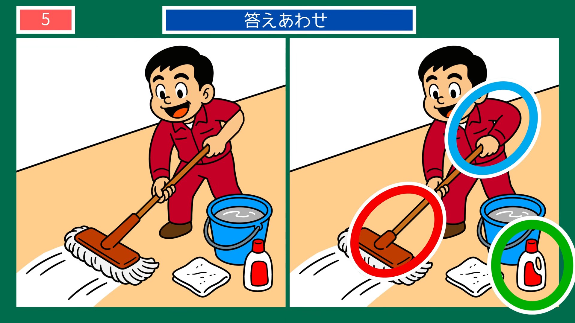 夏の暮らしの間違い探し 第5問 夏の大掃除の答え