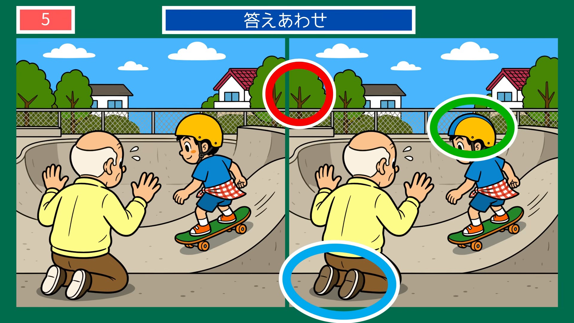 くらしの間違い探し 第5問 スケートボードの答え