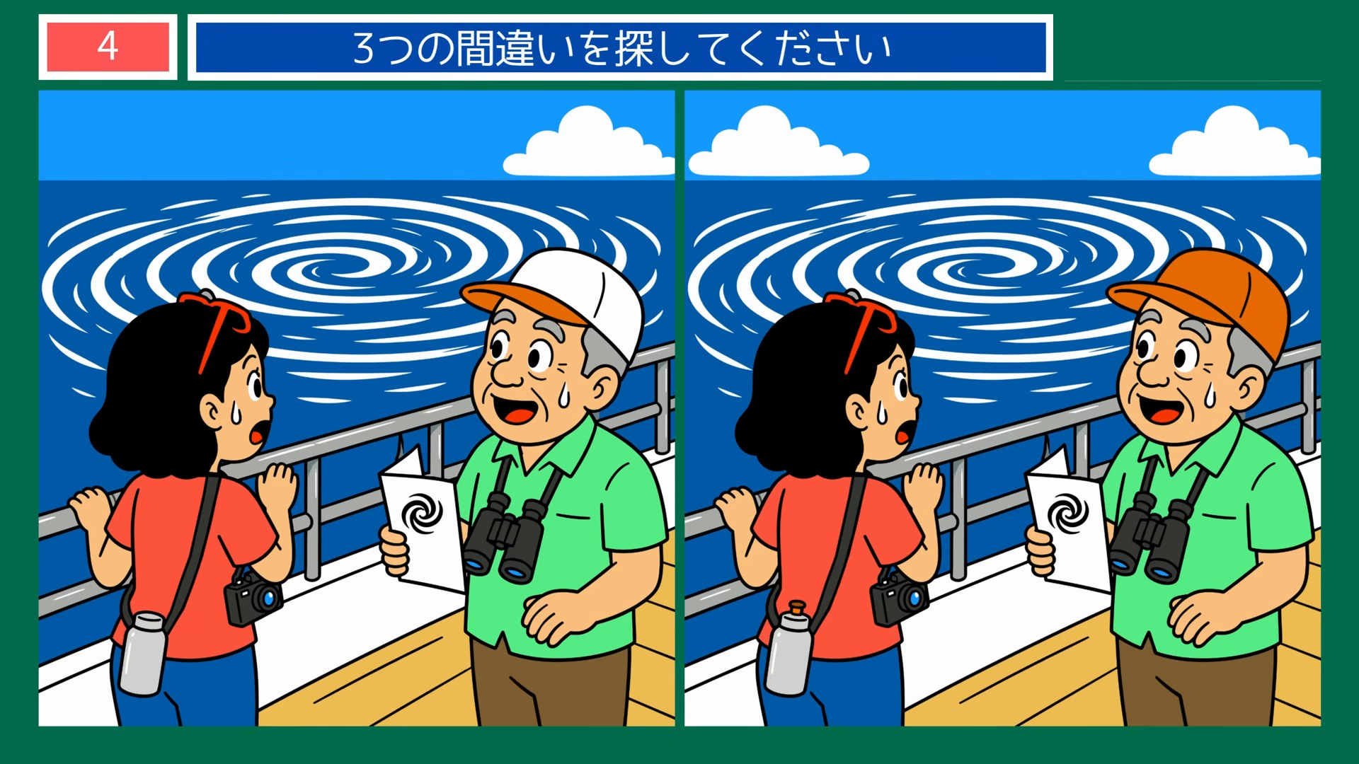 四国4県めぐりの間違い探し 第4問 鳴門の渦潮の問題イラスト