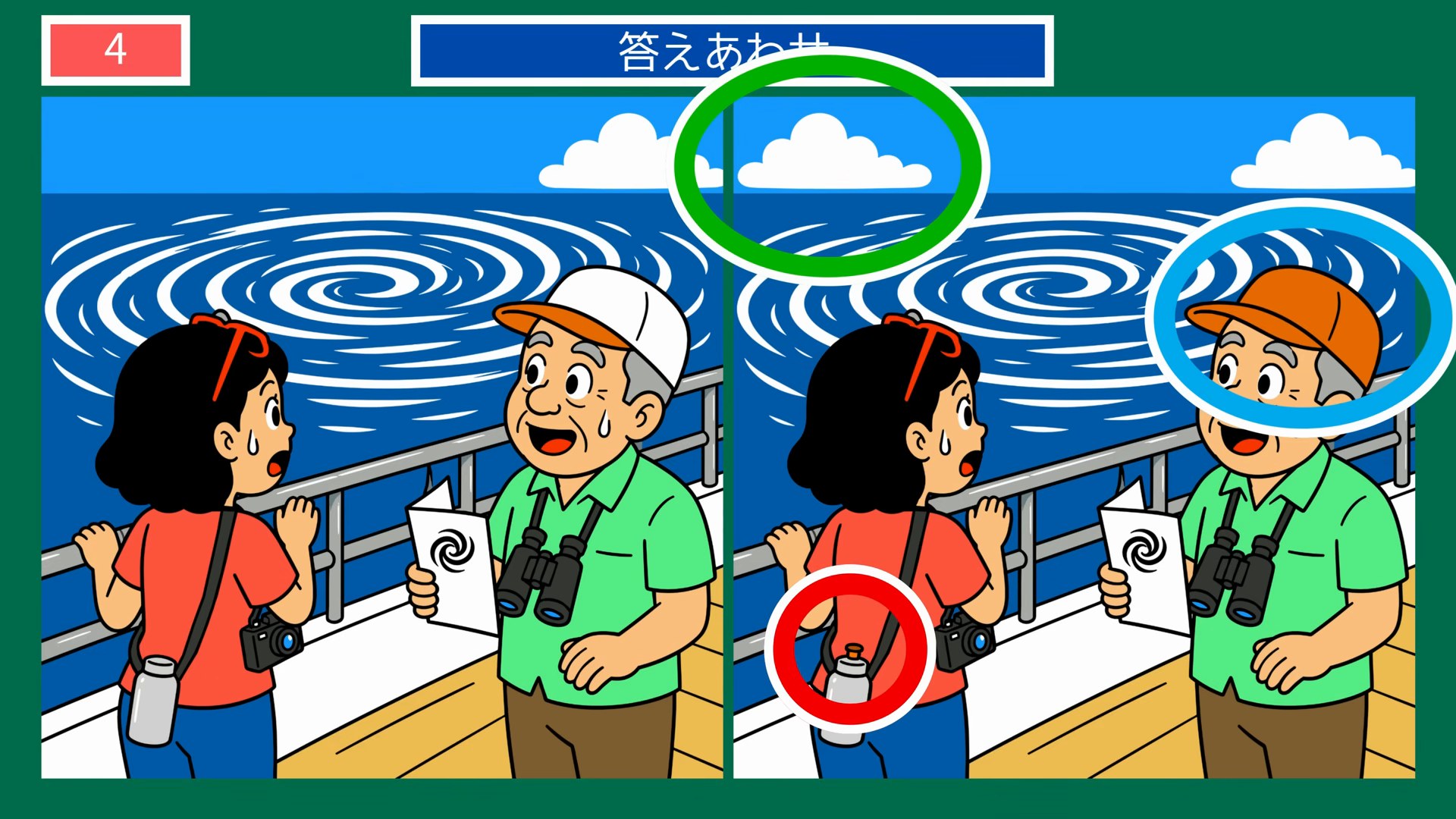 四国4県めぐりの間違い探し 第4問 鳴門の渦潮の答え