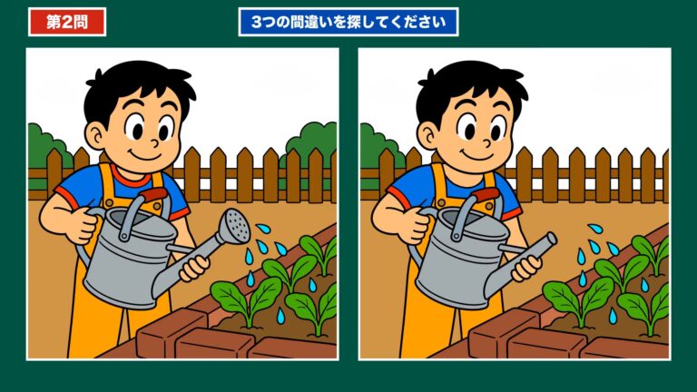 日々の営みの間違い探し【無料プリント】全9問