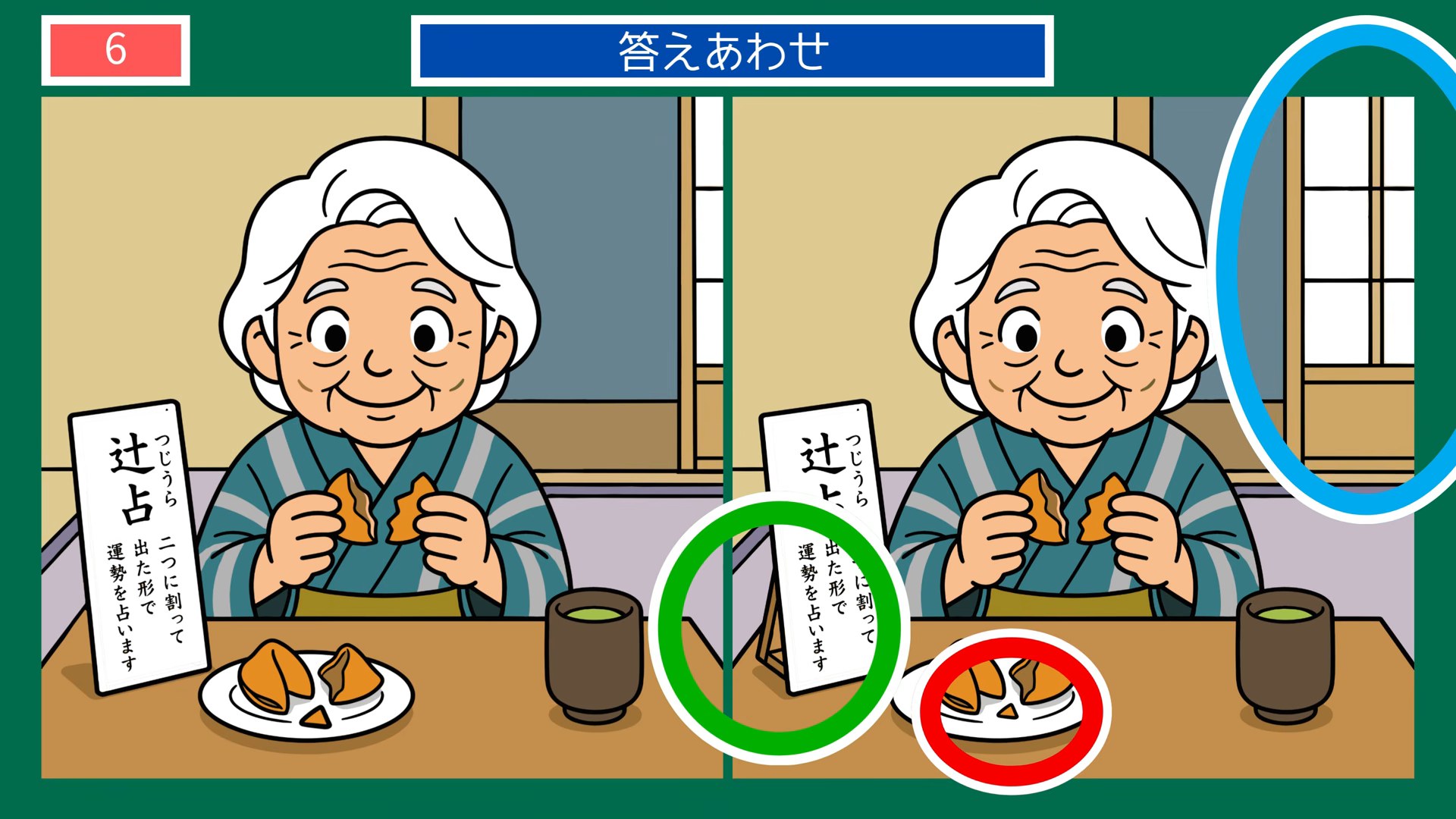 石川県の間違い探し 第6問 辻占の菓子の答え
