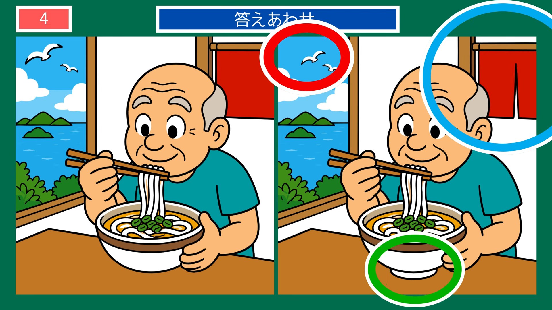 香川県の間違い探し 第4問 讃岐うどんの答え