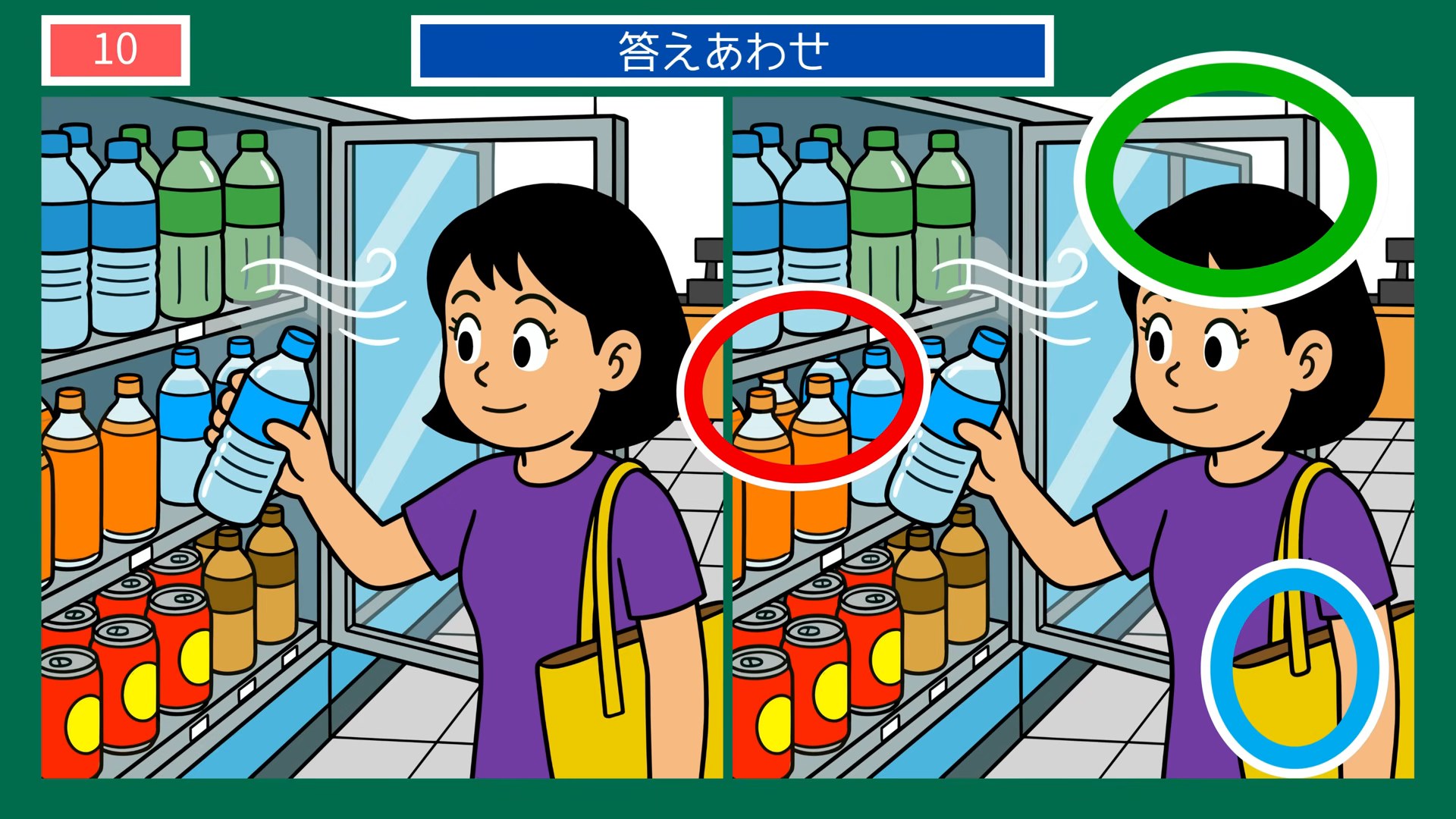 熱中症予防の間違い探し 第10問 飲み物を選ぶの答え