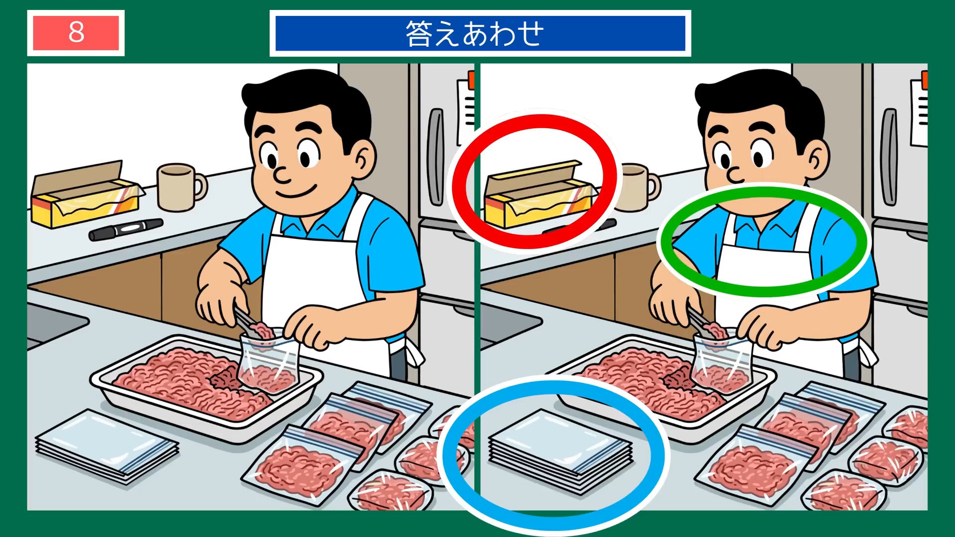 節約の工夫の間違い探し 第8問 まとめ買いの小分けの答え